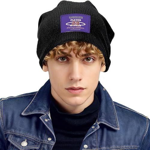 Bonnet doublé polaire noir 18 avec motifs chiffres pour journalisation - 4