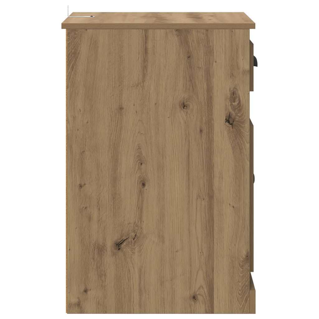 vidaXL Seitenschrank Artisan-Eiche 40 x 50 x 75 cm Holzwerkstoff, Moderner rechteckiger Wohnzimmerschrank, haltbare Aufbewahrung, viel Platz, seitliche Schubladen, Holzdesign