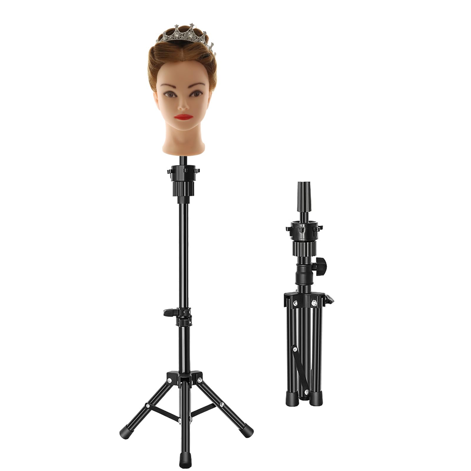 24 Supporti Regolabili Per Bambole 15-20 Cm – Espositori In PVC E Ferro Per Action Figure – Colore Nero