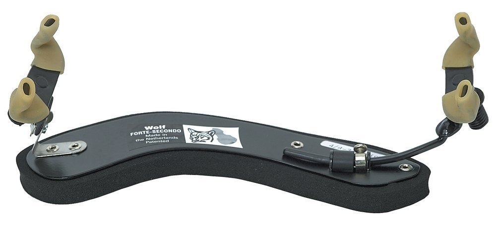 Wolf Shoulder Rest Forte Secondo - for Violin 1/2-1/4 - Curved Shape - Height Adjustable 0.5-8 cm - Flexible Back Plate