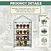 4 Tier Mini Greenhouse - Portable Greenhouse with Locking Wheels and PVC Cover for Indoor or Outdoor - 27 x 19 x 63-Inch Green House by Home-Complete