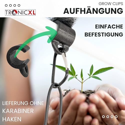 TronicXL Aufhängung für Grow Box Zelt Schrank 16mm Stangen Befestigung Zubehör für Growbox für Homebox Growschrank Secret Jardin GrowPro DiamondBox Zelsius Mars Hydro etc