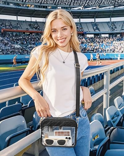 Clear Crossbody Bag Stadium Approved, Clear Purses for Women Stadium Crossbody for Events Concerts Sports Outfits4