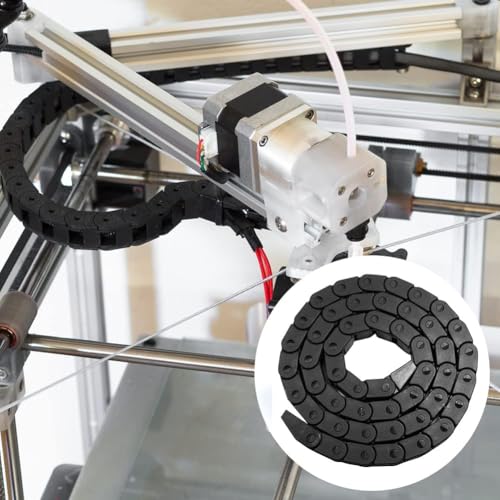 Black Nylon Cable Drag Chain - 100cm 25 x 57mm Nylon Open Both Side Wire Carrier Drag Chain Engraving Machine Accessory - Image 2