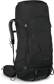 Osprey Kestrel 68L Men's Backpacking Backpack, Black, S/M