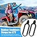 Pushglossy 4 Pcs Rubber Snubbers Straps for ATV Gun & Bow Rack Gun Holders for ATV Replacement Straps Bow Tool Replace