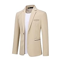 Allthemen Blazer da Uomo Slim Fit con Un Bottone Suit Jacket Giacca Elegante Formale