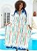 Yanziliu Kaftan Dresses Plus Size V-Neck Women's Swimwear Cover Ups Tie Dye Batwing Sleeves Mumu Caftan Dress