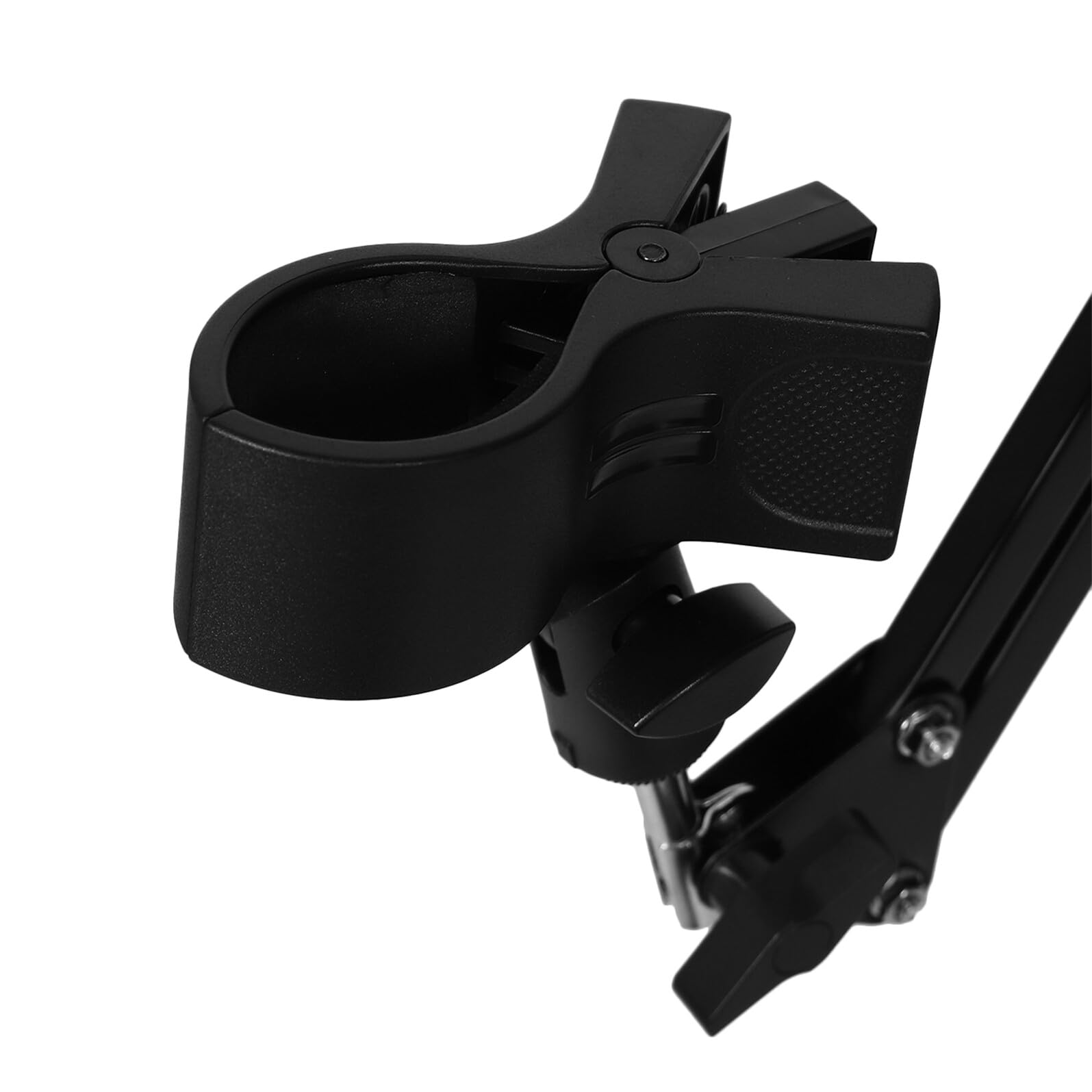 Veemoon Soporte para Secador De Pelo con Clip De Manos Libres Ajustable para El Suelo Brazo Colgante Plegable Color Negro