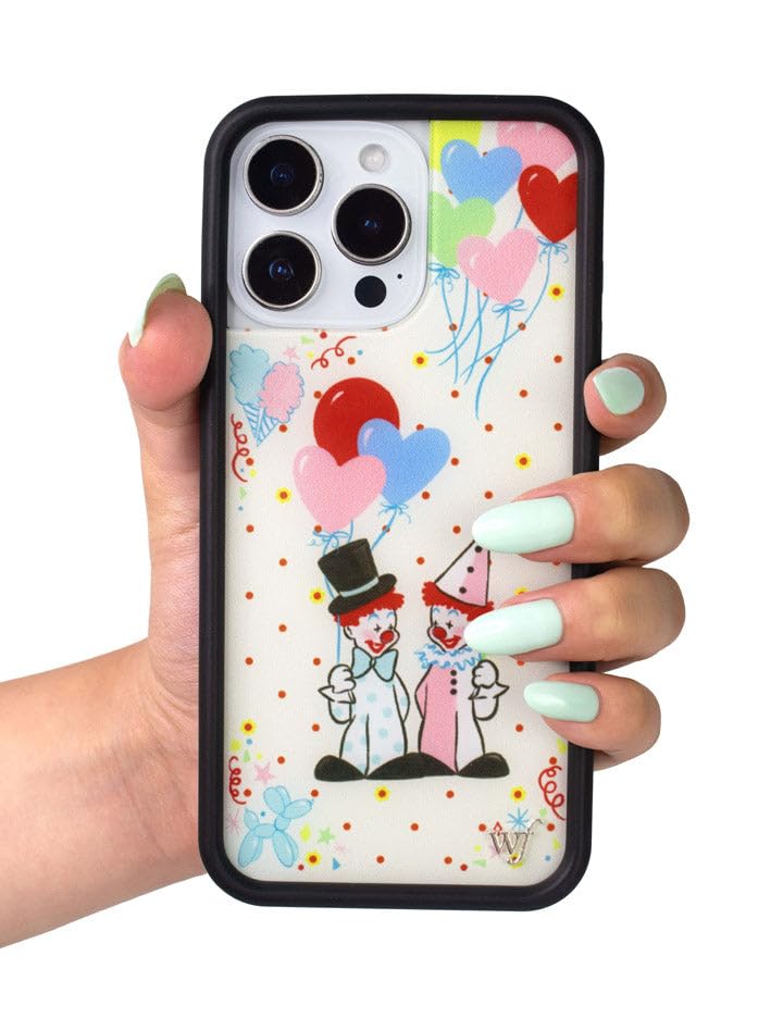 Image of Wildflower Cases - Compatible with iPhone 16 Pro Max | Protective Black Bumper, 4ft Drop Test Certified, Women Owned Small Business | Clown Balloon Polka Dot Trendy Triplets | Collab - Nick Sturniolo