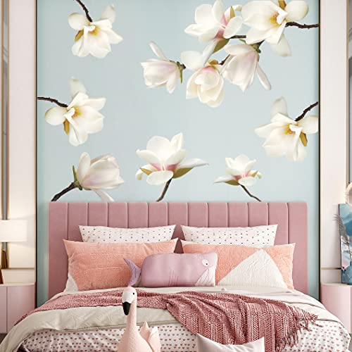 Vinilos Decorativos Magnolia Floral Blanca 3D 2 hojas
