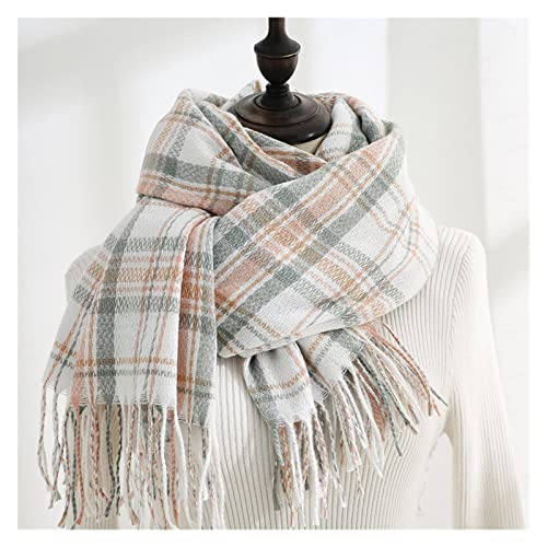 Tograt Scarf Shawl Scarves Wraps Autumn Winter Scarf Women Plaid Scarf Scarves Wrap Shawl Bandana Thick Warm Long Shawl (Color : B, Size : 70x180cm)
