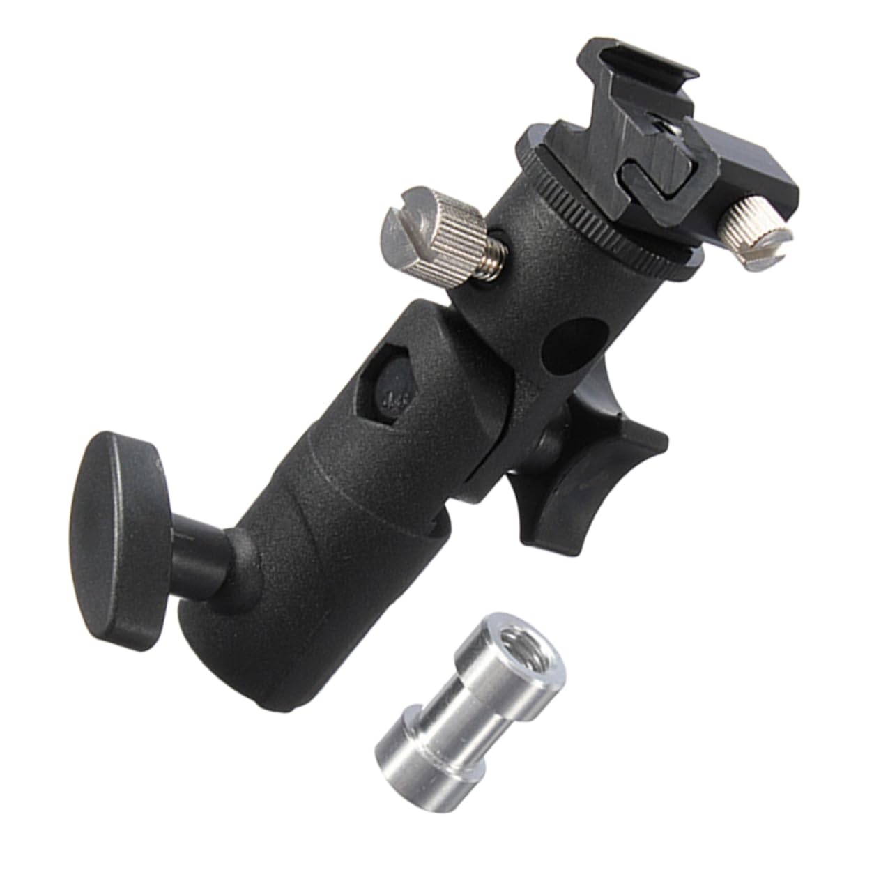 Soporte de cámara y flash ajustable compatible con trípodes y paraguas de fotografía 8
