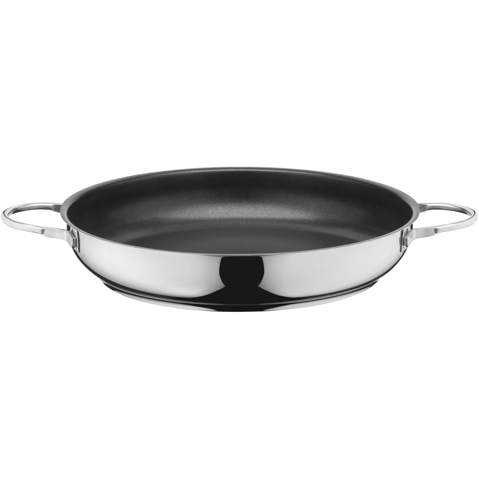 Silit Calabria Brat-/ Servierpfanne 32 cm Induktion, Edelstahl beschichtet, Edelstahlgriff, backofenfest, für schonendes Braten