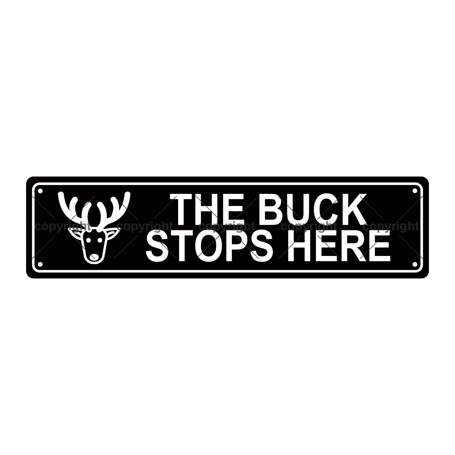 THE Buck Stops HERE Opinion Metal Tin Street Sign Bar Cafe Garage Cave Home Room Wall Bathroom Farmhouse Garden Porch Patio Decor,4x16 Inch