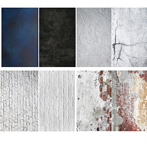 Brick Wall Backdrop Photography Paper 4 Pack Kit 22X34Inch/ 56X86Cm Flat Lay Photo Background Double Sided For Product Photoshoot Tabletop Pictures Props, 8 Pattern #TOP15