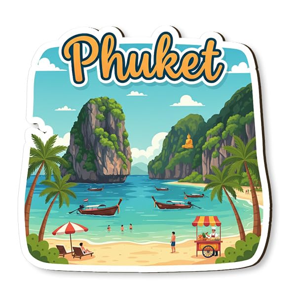 Suruv Phuket Fridge Magnet | 4mm Laminated MDF, Laminated Print Fridge Magnet for Home