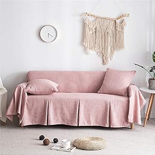 Lanqinglv Cream Sofa Slipcover 200x300cm Cotton Linen Couch Sofa Covers Pet Protectors 3 Seater Sofa Cover Non Slip Thicken sofa slipcovers