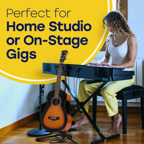 Hola! Music Guitar Stand - Height Adjustable, Collapsible w/Padded Neck & Yoke - Pack of 1 Tripod - Image 4