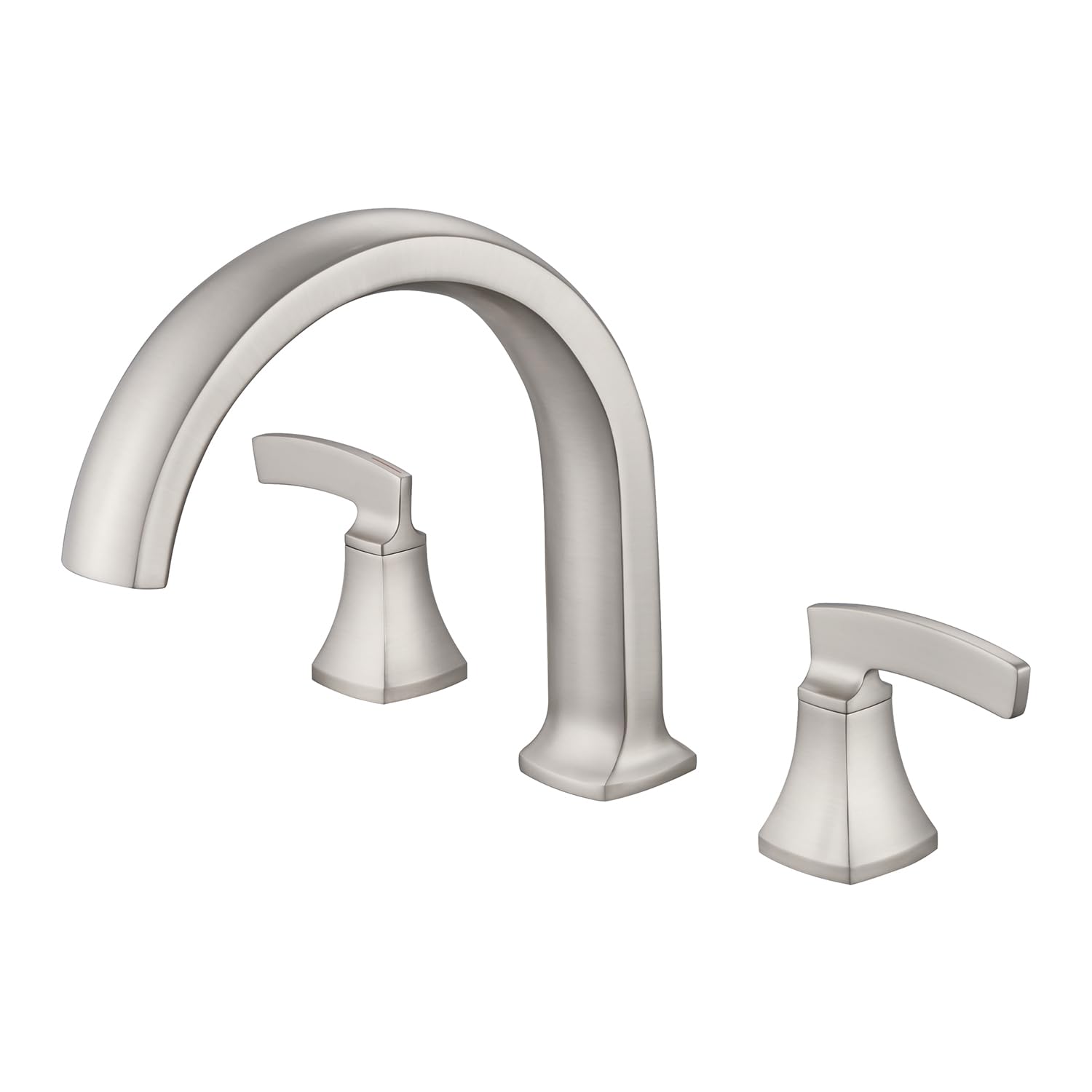 Artiqua Roman Tub Faucet Deck Mount Tub Filler Waterfall Brushed Nickel Bathtub Faucets 3 Hole Brass Bathroom Faucets with 2 Handles