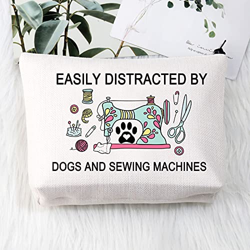 PLITI Sewing Makeup Bag - Gift for Dog Mom or Owner - Cosmetic Bag for Distracted Dog Sewing U - Image 3