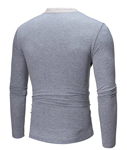 Minetom Uomini T-Shirt 2 in 1 con Scollo a V