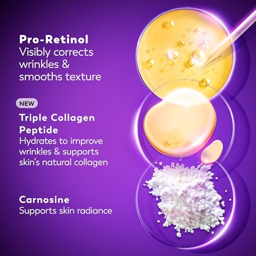 Olay Retinol Night Cream for Women, Anti-Aging Face Moisturizer, Fragrance-Free, Non Greasy - Anti-Wrinkle, Smooth Fine Lines, Hydrating Skin Care - Triple Collagen Cream, Peptide, Niacinamide, 1.7oz - Image 5