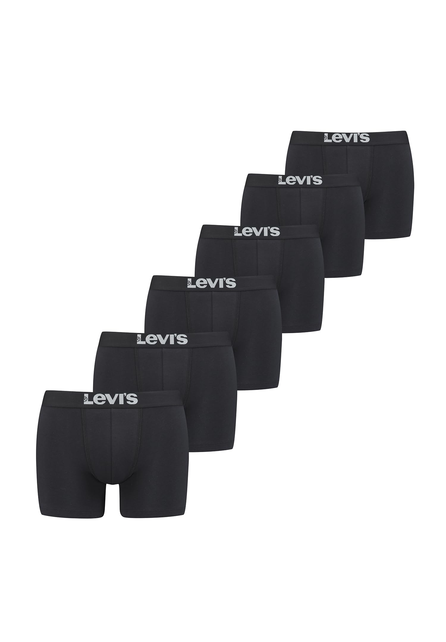Levi's Men's Solid Basic Boxer Brief Boxer Briefs, Black,