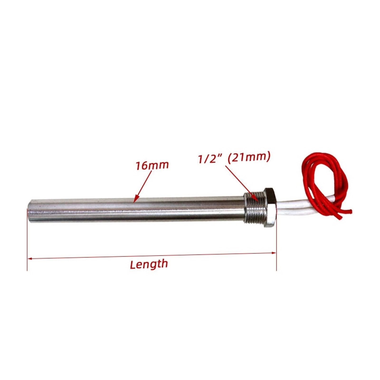 Grzałka kartuszowa 1/2" gwint 24V/36V/48V 200W element grzejny zanurzeniowy pręt do wody perfection(36V 200W)