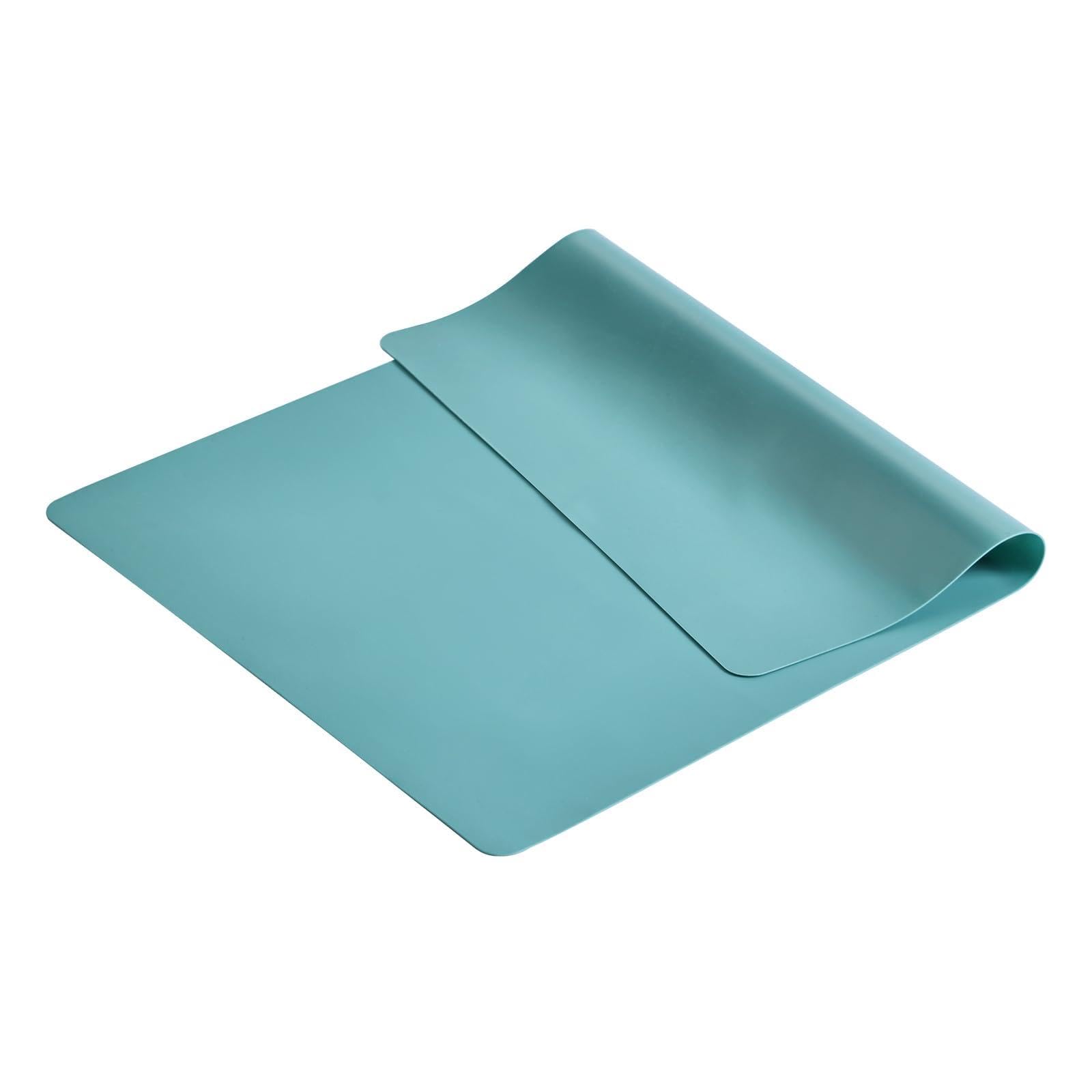 Große Silikonmatte 40x30cm | ﻿Faltenfreie Rutschfeste Tischunterlage | Hitzebeständige Antihaftmatte | Silikon Unterlage Antihafte Tischmatte Arbeitsmatte Thekenmatte | Morandi-Grün