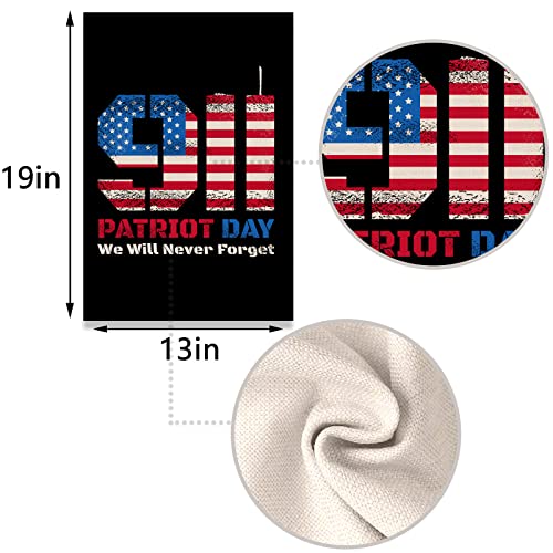 Nepnuser Patriot Day Garden Flag We Will Never Forget 911 Flag Decoration Double Sided Yard Outdoor Sign #TOP4