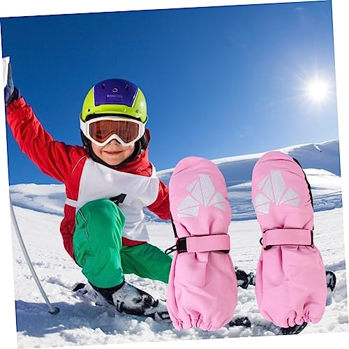 BESPORTBLE 1 Par Luvas De Esqui Infantil Luvas De Esqui De Inverno Luvas De Neve Para Crianças Luvas