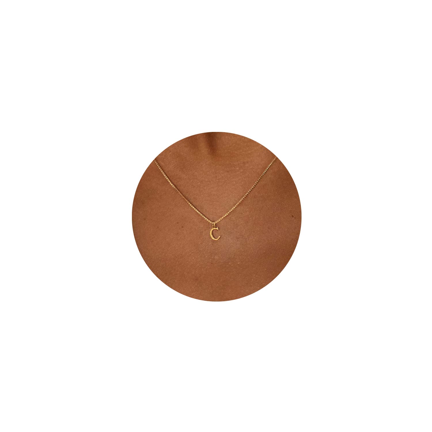 Small Letter Necklace Dainty 14K Gold Plated Personalized Tiny Initial Pendant Necklace Small Initial Necklaces for Women