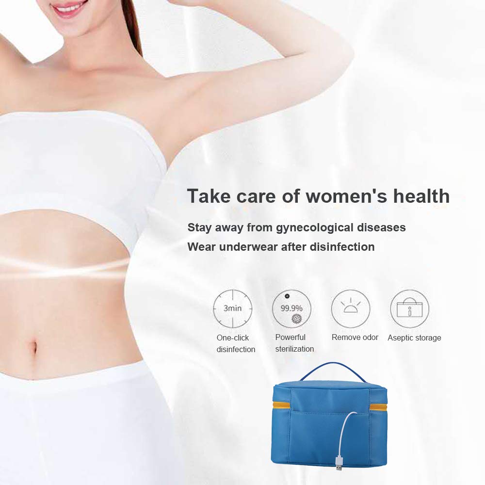 TOPCHANCES - Borsa per sterilizzazione UV con LED U-V con cavo USB per maschere/biancheria intima/biberone/cosmetici/giocattoli
