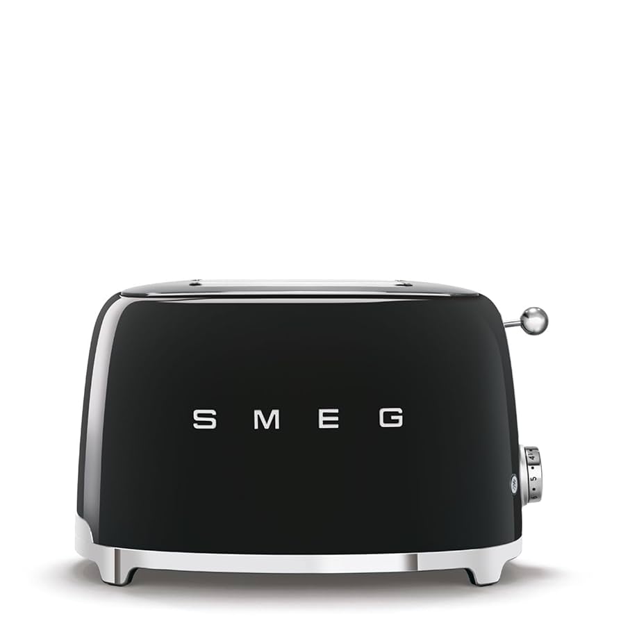 SMEG トースター ブラック レトロスタイル Amazon.com: Smeg 50's Retro 4 - slice toaster (Black): Home