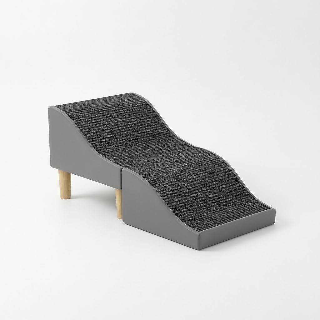 Rampa per con Superficie Morbida Struttura Stabile con Supporto Sicuro Design Pieghevole per Risparmio Spazio Adatta per Divano Letto E Utilizzo in, Grigio scuro, Onda