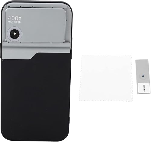 Miniatura 7 de Microscopio de teléfono 400X, microscopio de bolsillo 400X con luz LED y clip universal para teléfono para iOS 14 Pro Max, enfoque rápido,