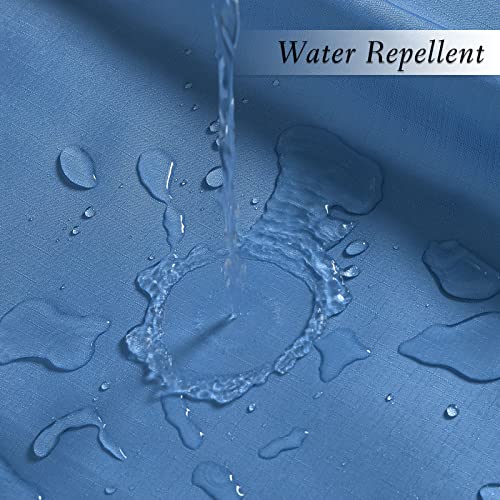 Spwiy Blue Grey Shower Curtain Set With Snap-In Fabric Liner, Blue And White Ombre Linen Textured Shower Curtains - Hotel Style, & Washable, Heavyweight Fabric - 72X72, Blue Grey #TOP4