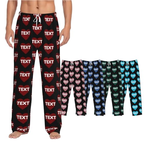 Personalized Pajamas, Custom Pajamas, Custom Pjs Pants, Valentine Pajamas