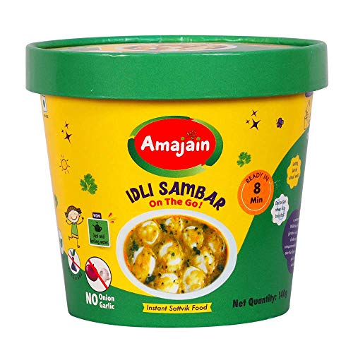 Image of AMAJAIN Instant Idli Sambar + Instant Poha Combo