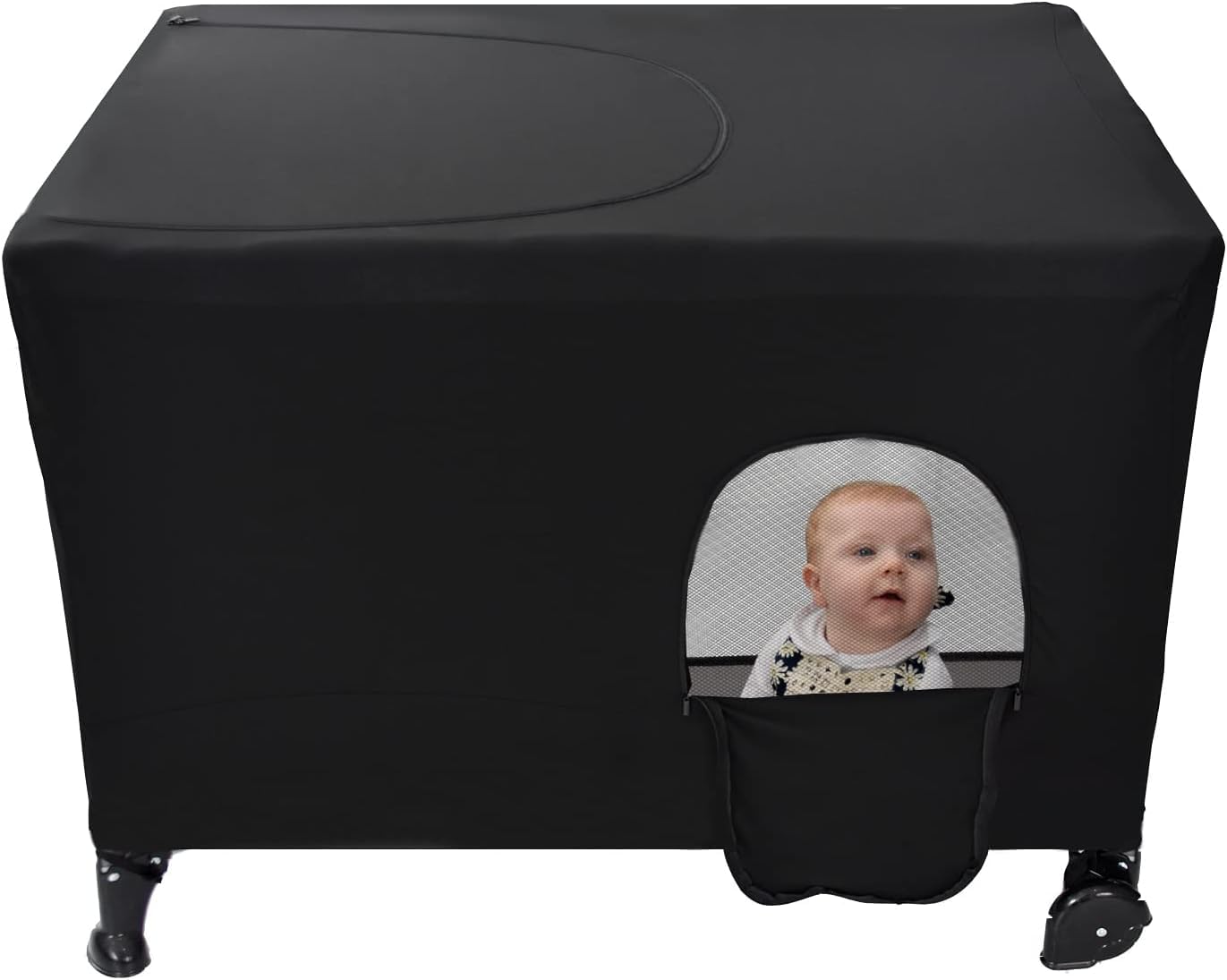 Katai - Premium Pack N Play Blackout Canopy Tent - Travel Accessories for Crib Cover - with 2 Baby Safety Locks - Image 3