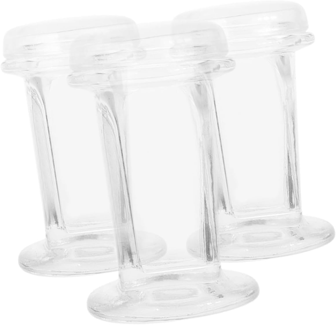 3pcs Glass Microscope Slide Staining Jars with Lid Heat-resistant Clear Glass Sample Containers for Clinical Labs Histology and Cellular Studies