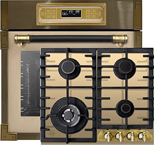 Kaiser Herdset EH 6726 ElfAD+KCG 6355 ElfEm Turbo, Retro Einbau Backofen 80L, Elektro Backofenset – 11…