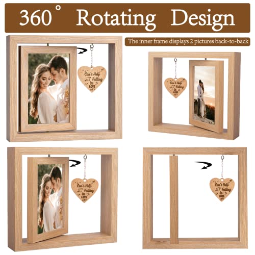 GUANKE Couple Picture Frames, Rotating Romantic Picture Frames for Boyfriend Girlfriend, Husband - Image 4