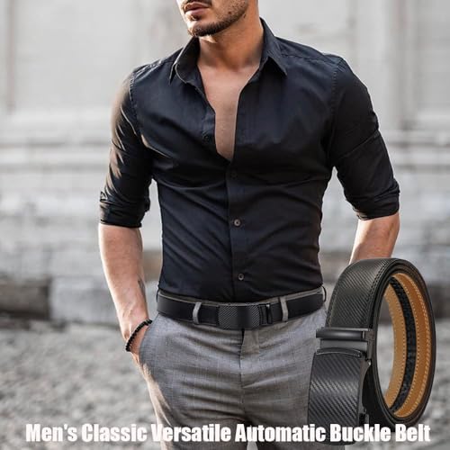 2025 New Mens Belt Leather Ratchet Easy Release Belt For Men, Men's Classic Versatile Automatic Buckle Belts Mens Gifts3