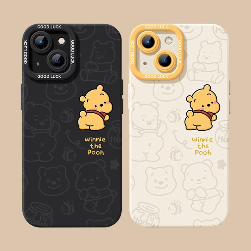 Amazon.co.jp: Arpe くまのプーさん スマホケース iPhone 14 Pro 用