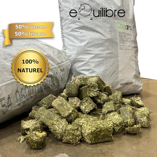 Costalfa Equilibre 20 kg, 3 x 20 kg, Pferdefutter, Nahrung für Pferde, Mischung aus Luzerne und Schwingelheu, Hochfutter für Pferde, stärkt das Immunsystem