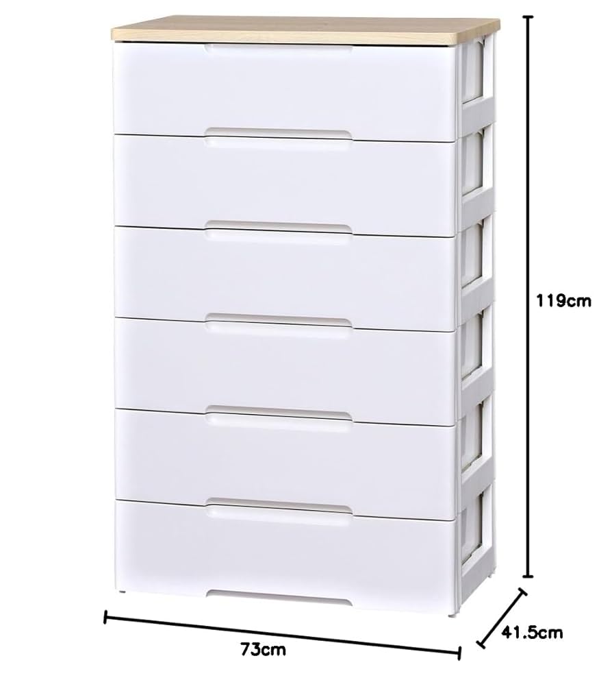 Amazon｜アイリスオーヤマ チェスト 6段 届いてすぐ使える完成品