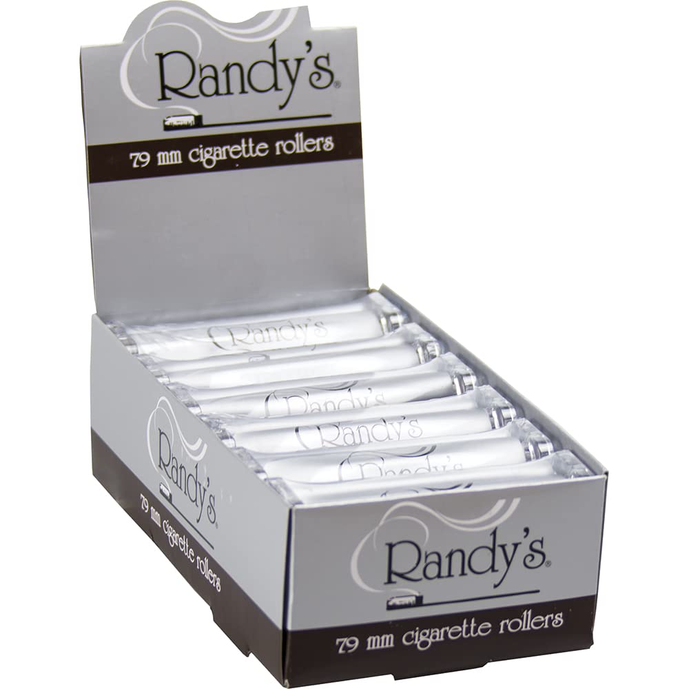 12pc Randy's 79mm Handheld Roll-Your-Own Cigarette Pocket Hand Rollers Display