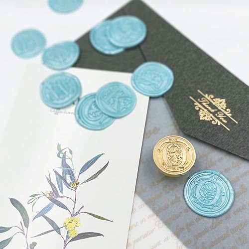 Miniatura 3 de Sello medieval tradicional de cera del alfabeto, con cabeza de latón, mango de madera, para tarjetasobre, regalo (letra O)